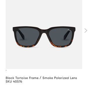 QUAY Australia Polarized Legacy 126 mm Sunglasses Matte Black Square Unisex